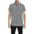 Elm Leave Grey Print Pattern Men's Short Sleeve Button Up Shirt