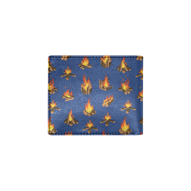 Campfire Pattern Print Design 03 Men's ID Card Wallet