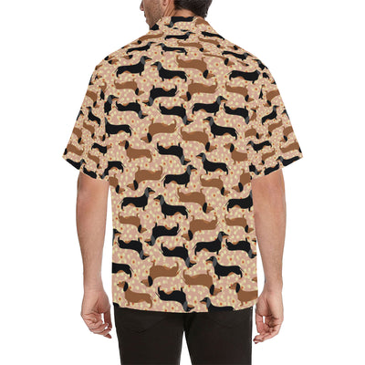 Dachshund Pattern Print Design 011 Men's Hawaiian Shirt