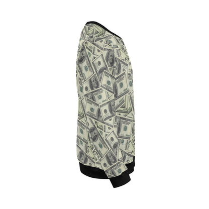 Dollar Pattern Print Design DO02 Men Long Sleeve Sweatshirt