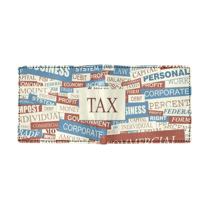 Accounting Financial Pattern Print Design 01 Men's ID Card Wallet