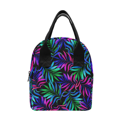 Tropical Flower Pattern Print Design TF010 Insulated Lunch Bag