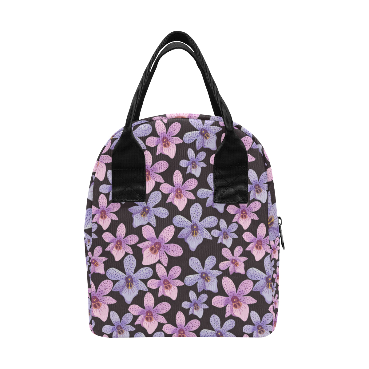 Orchid Pattern Print Design OR08 Insulated Lunch Bag