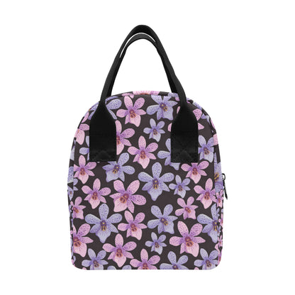 Orchid Pattern Print Design OR08 Insulated Lunch Bag