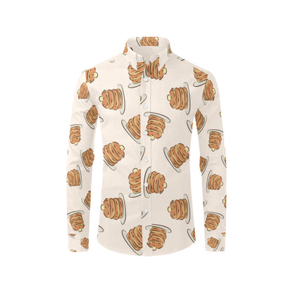 Pancake Pattern Print Design A01 Men's Long Sleeve Shirt