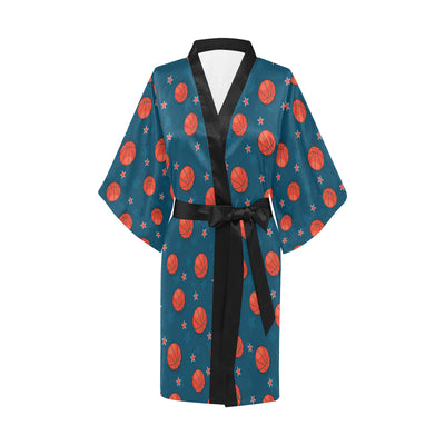 Basketball Pattern Print Design 02 Women's Short Kimono