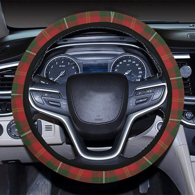 Holiday Tartan Plaid Pattern Steering Wheel Cover with Elastic Edge