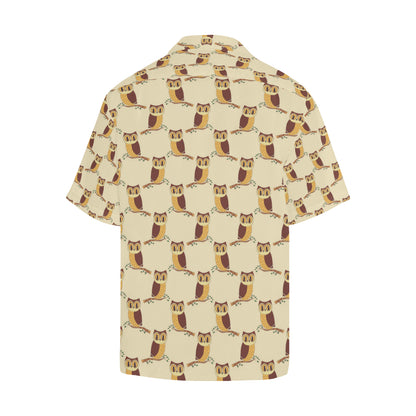 Owl Pattern Print Design A07 Men's Hawaiian Shirt