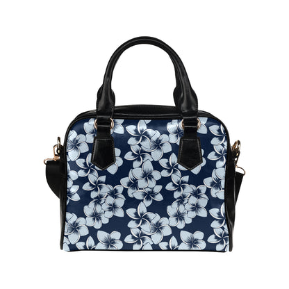 Plumeria Pattern Print Design A02 Shoulder Handbag