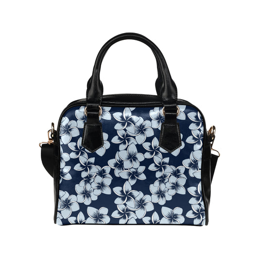Plumeria Pattern Print Design A02 Shoulder Handbag