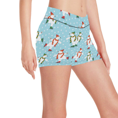 Polar Bear Pattern Print Design PB07 Yoga Shorts