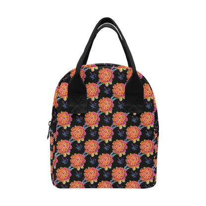 Marigold Pattern Print Design MR04 Insulated Lunch Bag