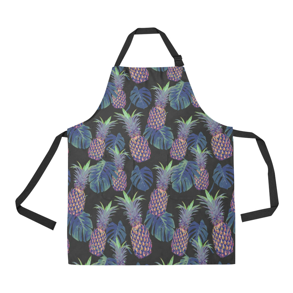 Pineapple Pattern Print Design PP04 Apron with Pocket