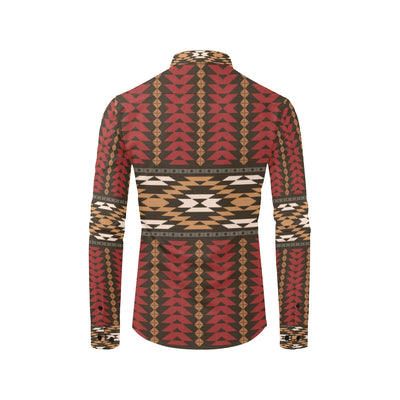 Native Pattern Print Design A02 Men's Long Sleeve Shirt