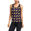 Gold Horse Pattern Women's Racerback Tank Top