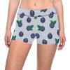 Blueberry Pattern Print Design BB02 Yoga Shorts