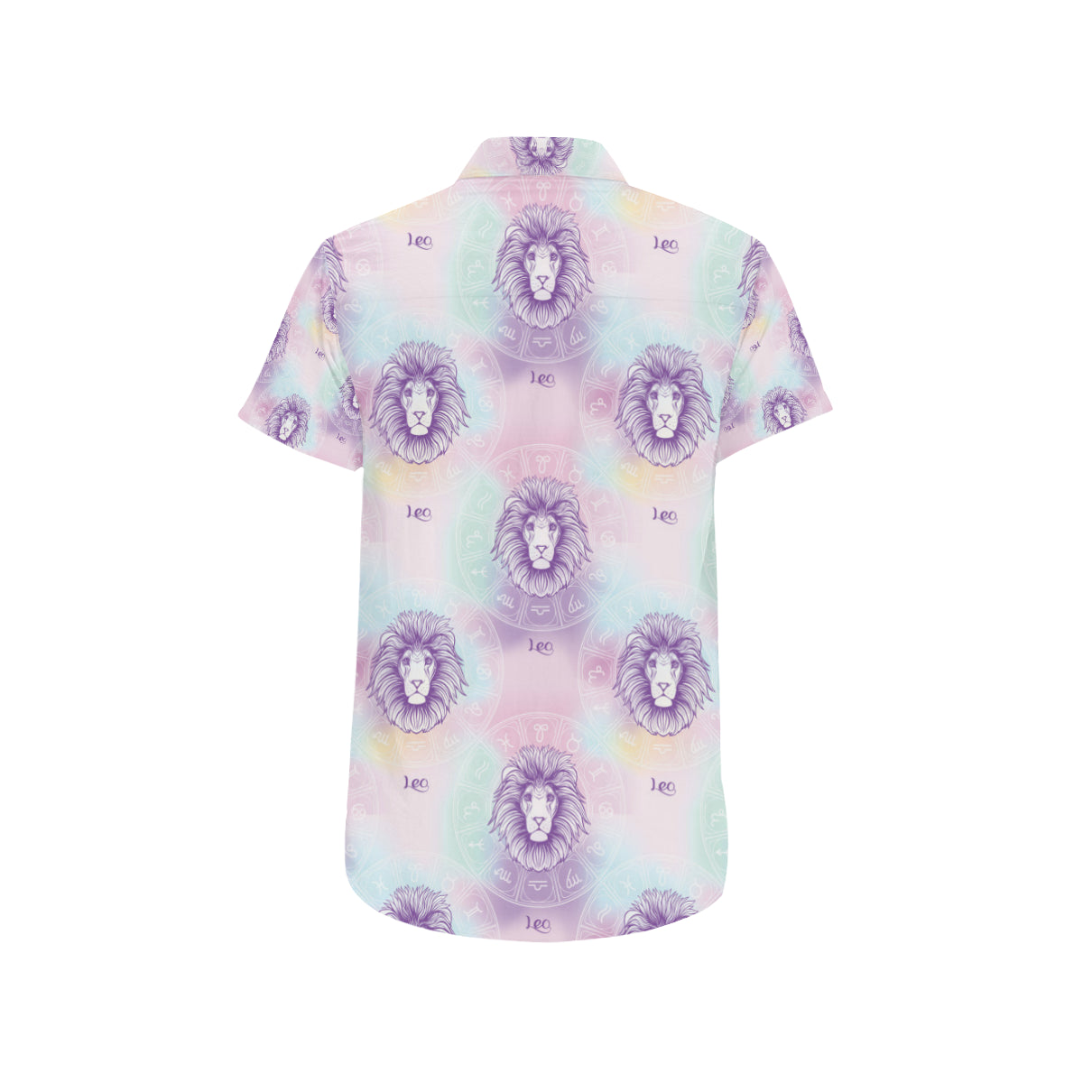 Leo Pattern Print Design 03 Men's Short Sleeve Button Up Shirt