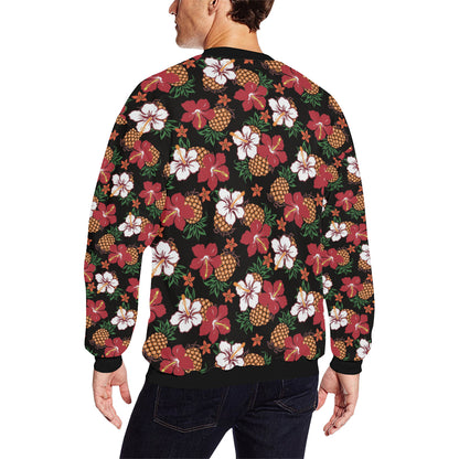 Hawaiian Themed Pattern Print Design H013 Men Long Sleeve Sweatshirt
