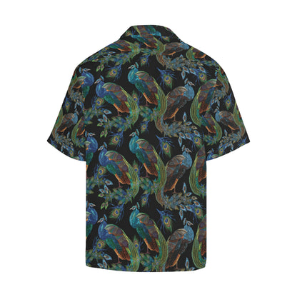 Peacock Pattern Print Design A04 Men's Hawaiian Shirt