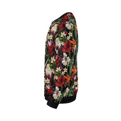 Summer Floral Pattern Print Design SF03 Men Long Sleeve Sweatshirt