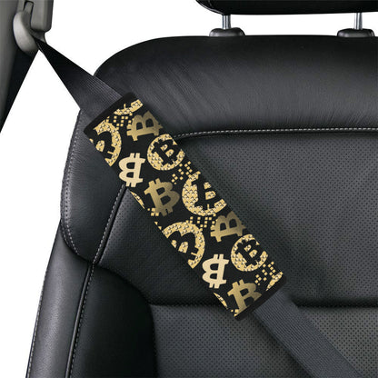 Bitcoin Pattern Print Design DO06 Car Seat Belt Cover