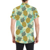 Pineapple Pattern Print Design PP03 Men's Short Sleeve Button Up Shirt