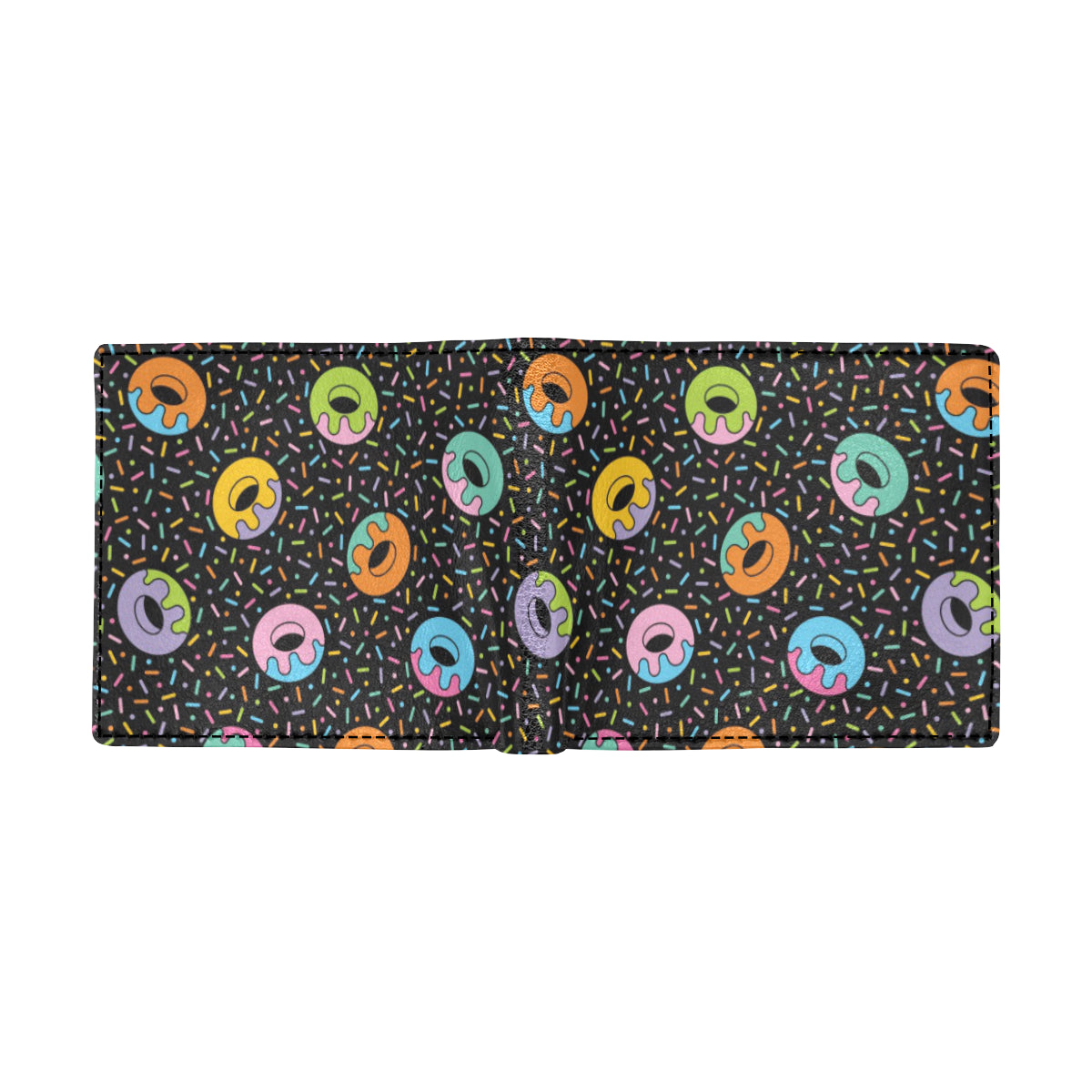 Donut Pattern Print Design DN012 Men's ID Card Wallet