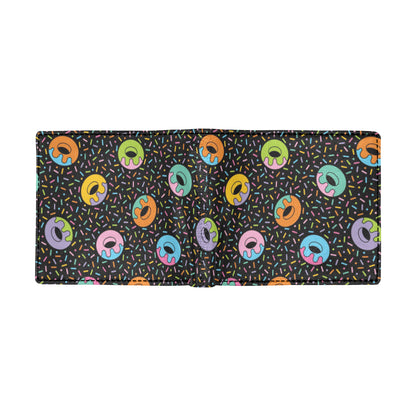 Donut Pattern Print Design DN012 Men's ID Card Wallet