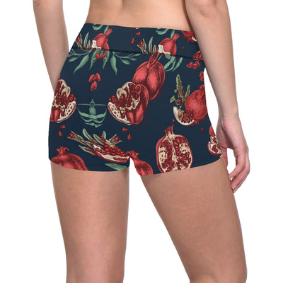 Pomegranate Pattern Print Design PG04 Yoga Shorts