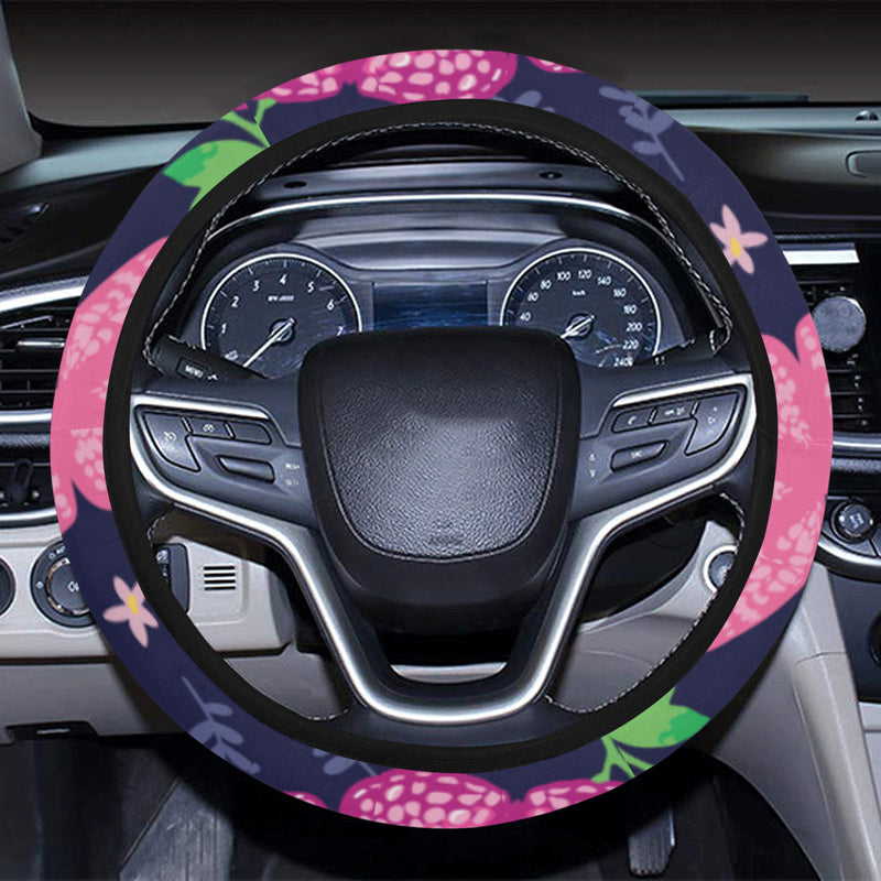 Monarch Butterfly Pattern Print Design 03 Steering Wheel Cover with Elastic Edge