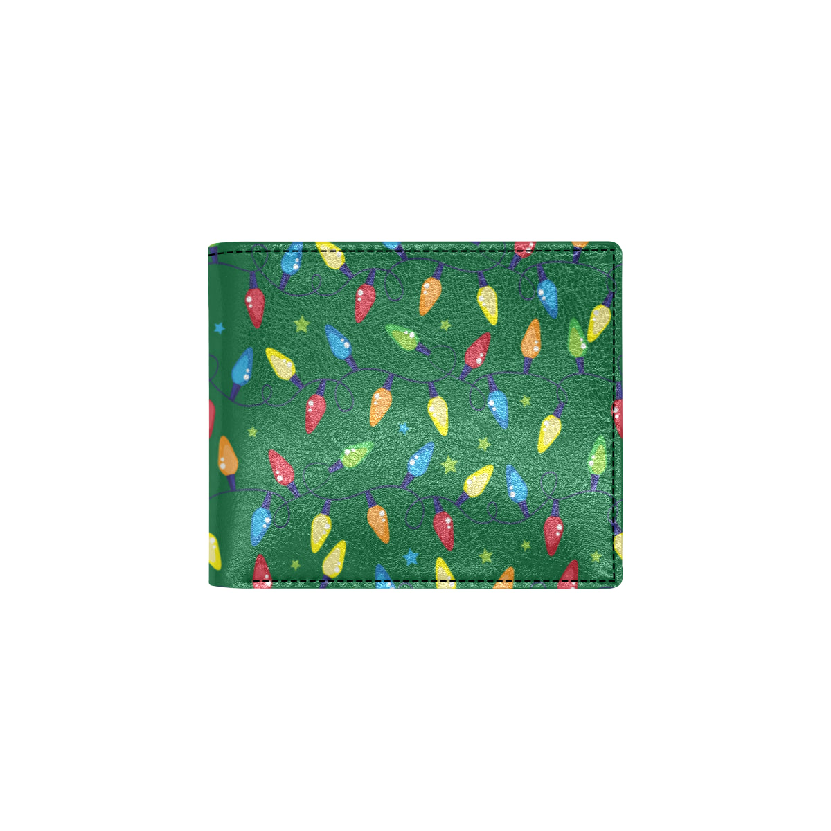 Christmas Light Pattern Print Design 02 Men's ID Card Wallet