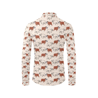 Bulldogs Pattern Print Design 04 Men's Long Sleeve Shirt