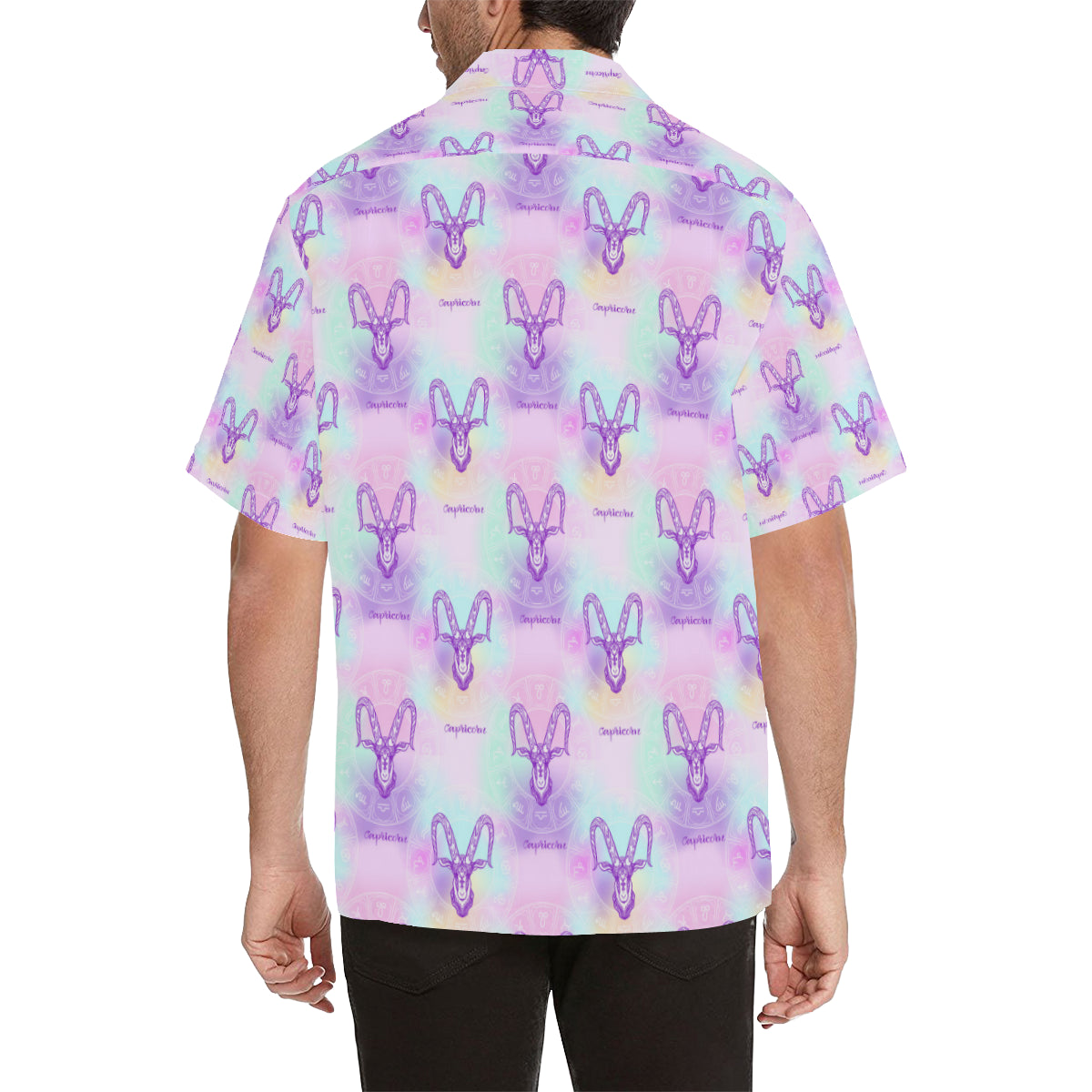 Capricorn Zodiac Pattern Print Design 02 Men's Hawaiian Shirt