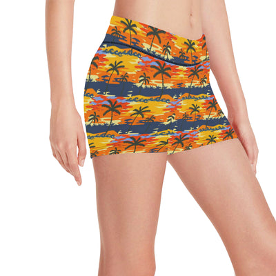 Palm Tree Pattern Print Design PT010 Yoga Shorts