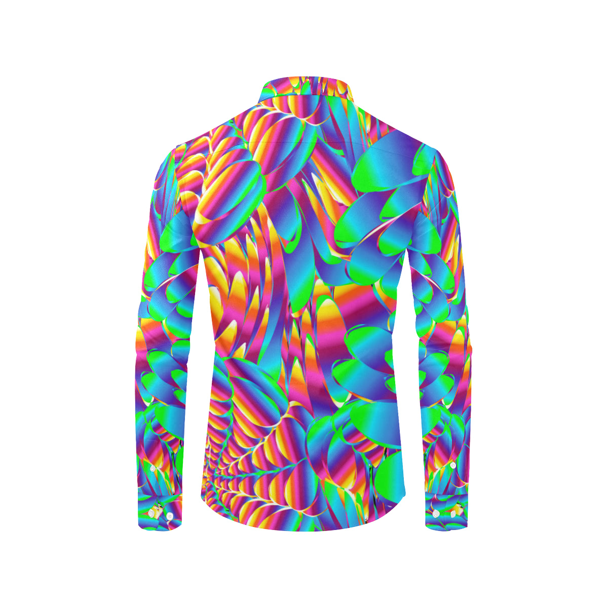 Psychedelic Trippy Pattern Men's Long Sleeve Shirt
