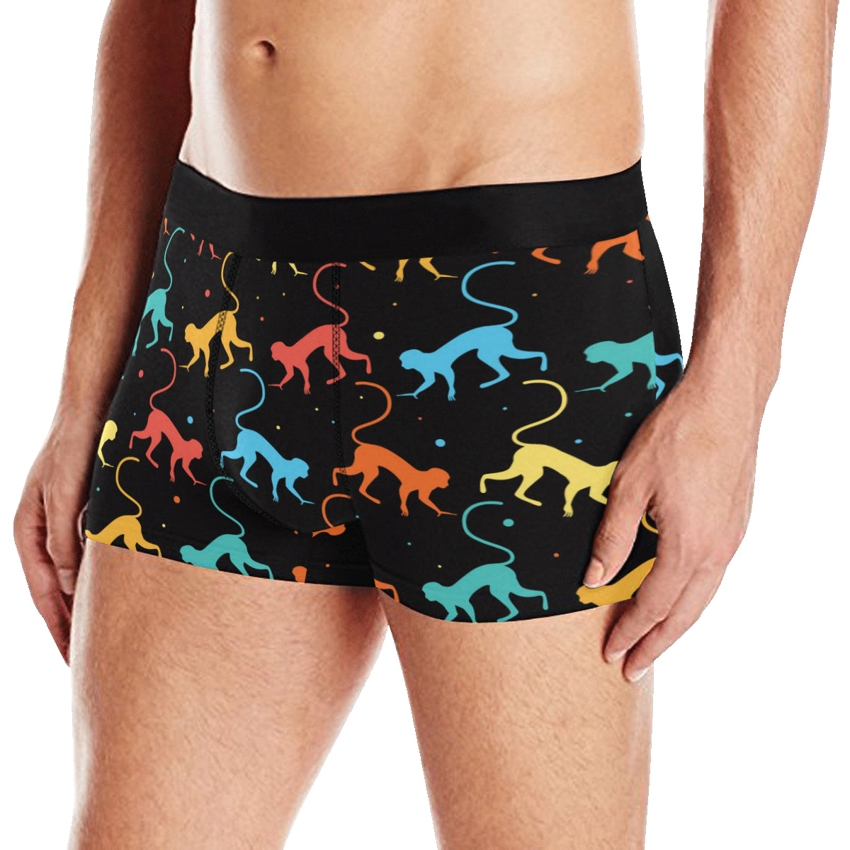 Monkey Pattern Print Design 01 Men's Boxer Briefs