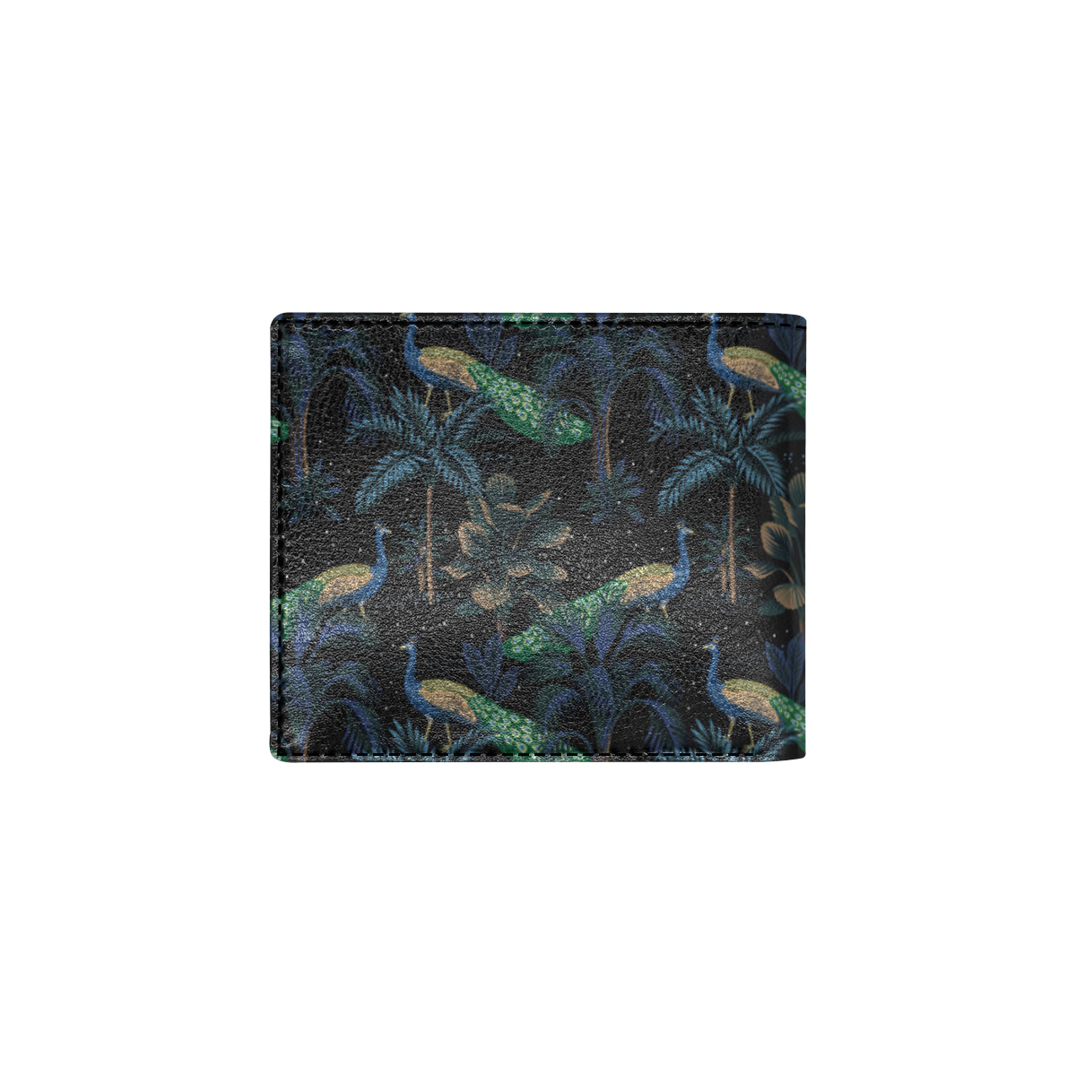 Rainforest Peacock Pattern Print Design A04 Men's ID Card Wallet