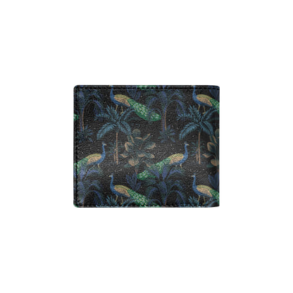 Rainforest Peacock Pattern Print Design A04 Men's ID Card Wallet