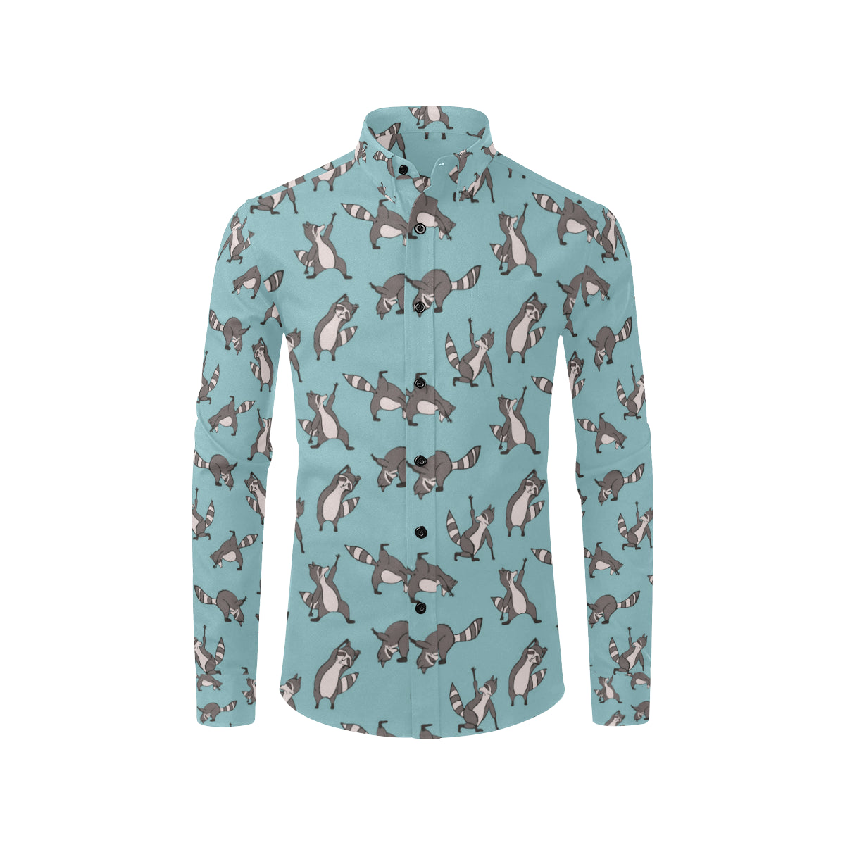 Raccoon Pattern Print Design A07 Men's Long Sleeve Shirt