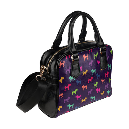 Schnauzers Pattern Print Design A05 Shoulder Handbag