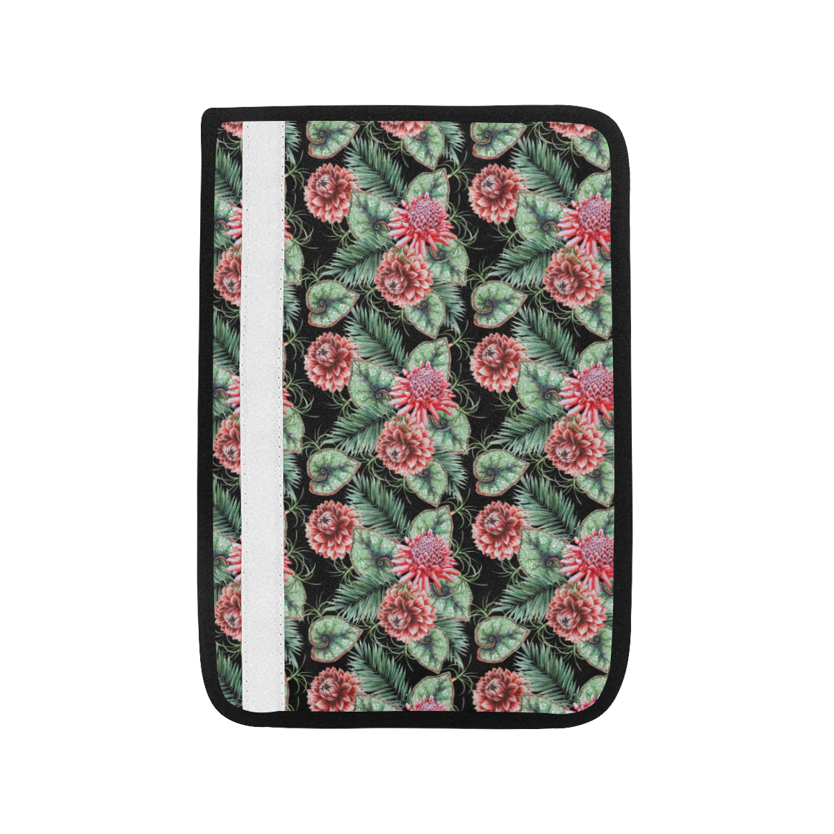 Dahlia Pattern Print Design DH06 Car Seat Belt Cover