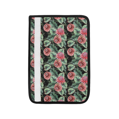 Dahlia Pattern Print Design DH06 Car Seat Belt Cover