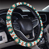 Indian Navajo Ethnic Themed Design Print Steering Wheel Cover with Elastic Edge