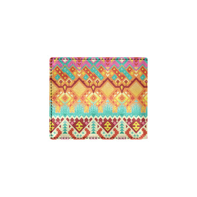 Aztec Pattern Print Design 03 Men's ID Card Wallet