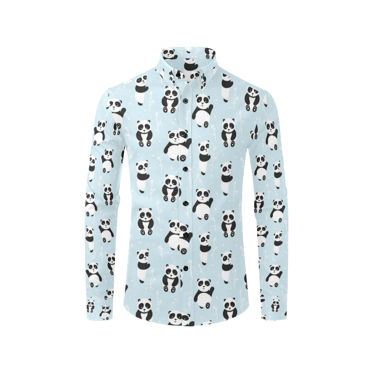 Panda Pattern Print Design A01 Men's Long Sleeve Shirt