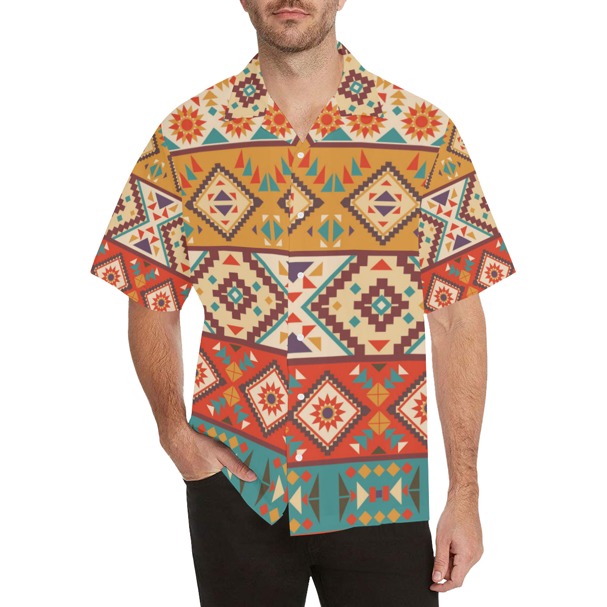 Navajo Pattern Print Design A01 Men's Hawaiian Shirt