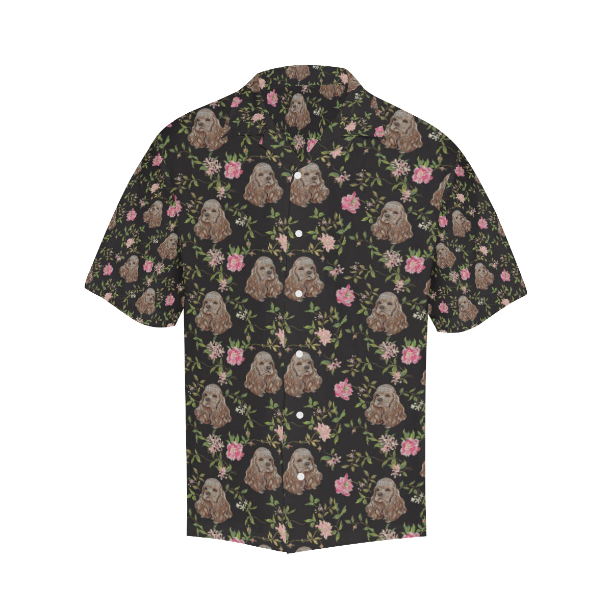 Cocker Pattern Print Design 03 Men's Hawaiian Shirt
