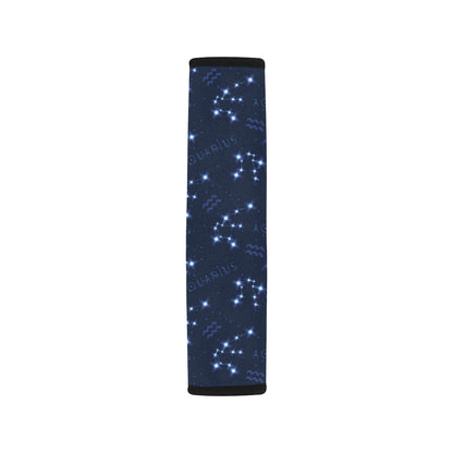 Aquarius Zodiac Pattern Print Design 02 Car Seat Belt Cover
