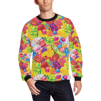 Candy Pattern Print Design CA01 Men Long Sleeve Sweatshirt