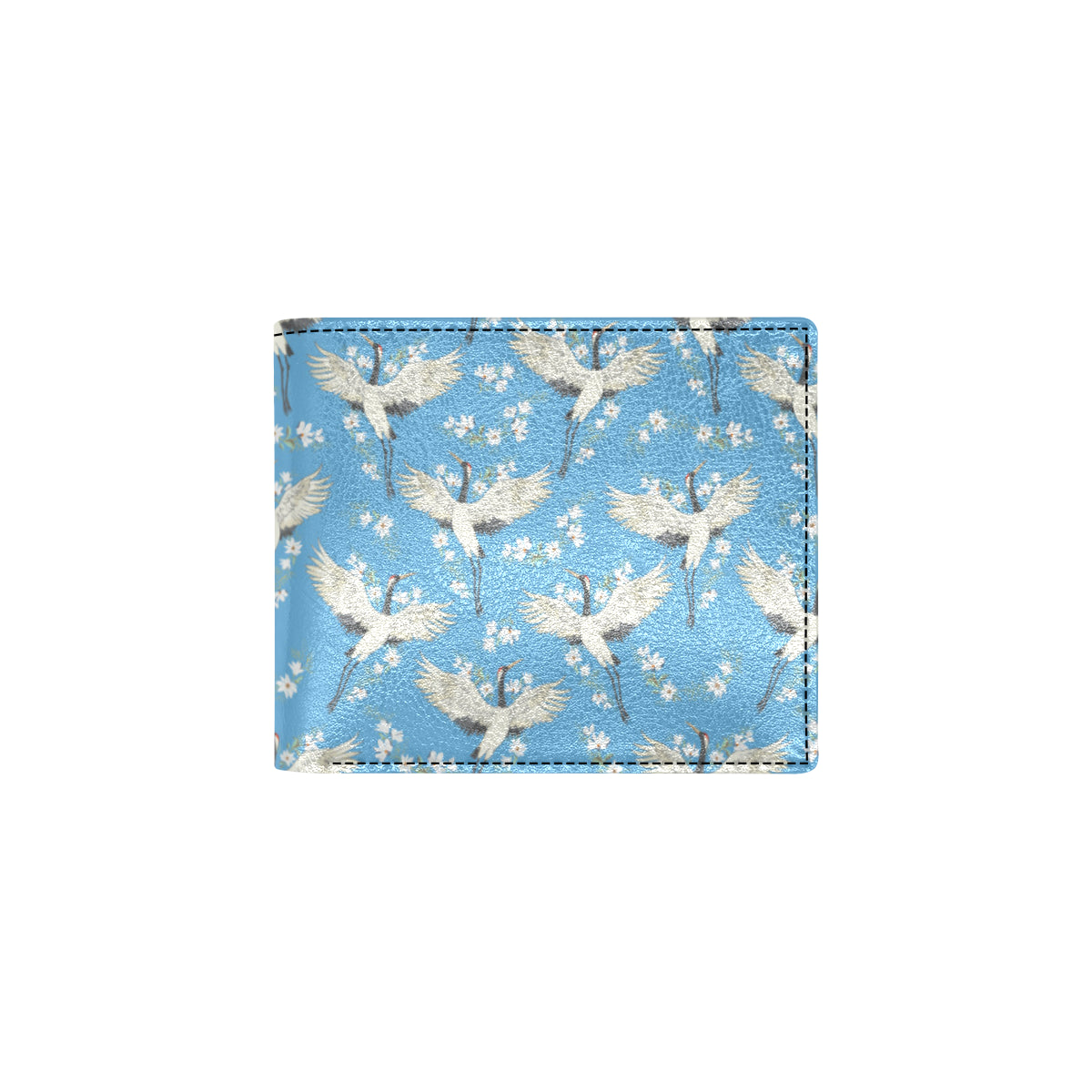 Crane Pattern Print Design 03 Men's ID Card Wallet